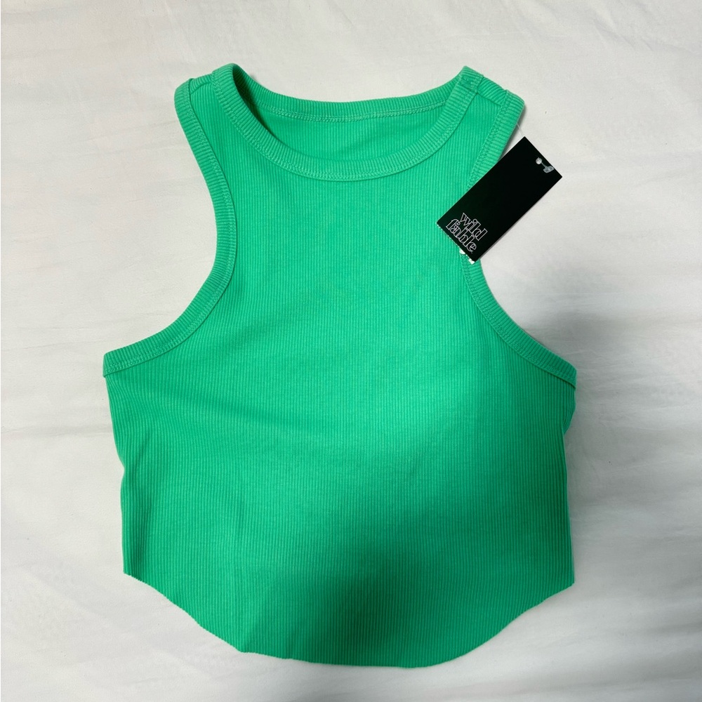 Neon green cropped tank